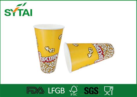 Custom Printed Paper Popcorn Buckets Greaseproof And Waterproof Popcorn