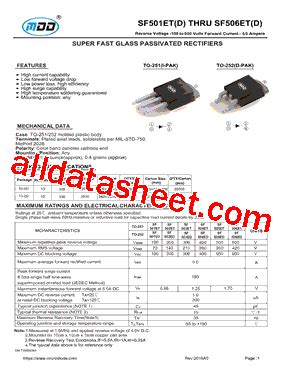 SF501ET Datasheet PDF Microdiode Electronics Jiangsu Co Ltd