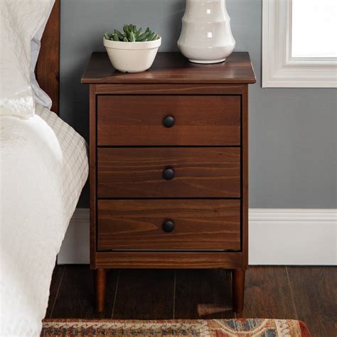 Spencer Solid Wood 3 Drawer Nightstand Bedroom Night Stands Side