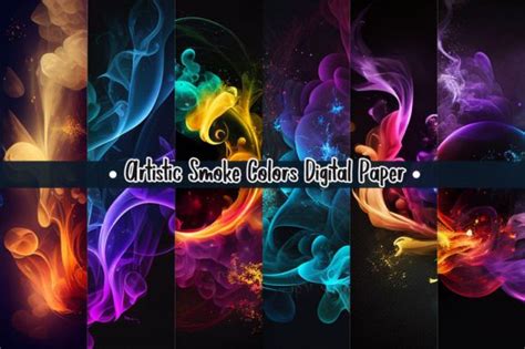 Artistic Smoke Colors Digital Paper Graphic by Aspect_Studio · Creative ...