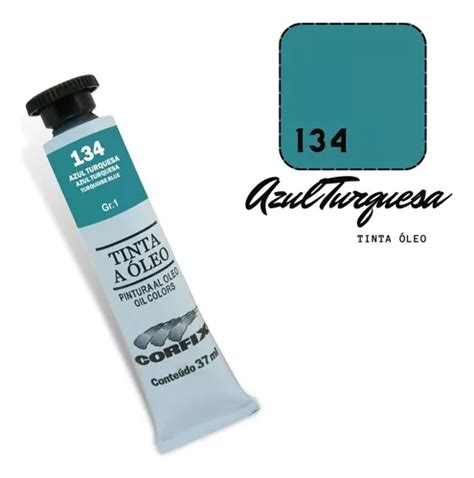 Tinta Óleo 37ml G1 134 Azul Turquesa Corfix Parcelamento sem juros