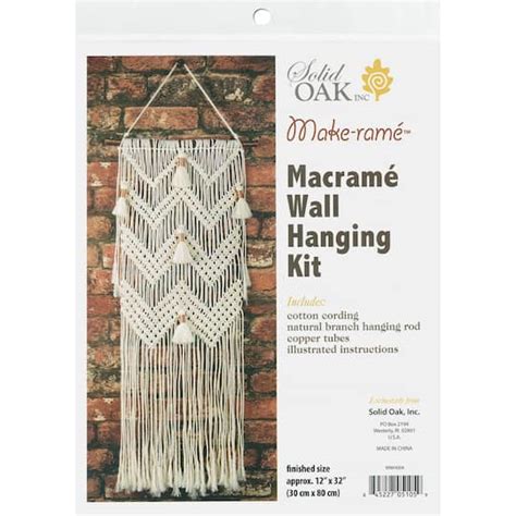 Solid Oak Make Ramé™ Chevron And Tassels Macramé Wall Hanging Kit Michaels