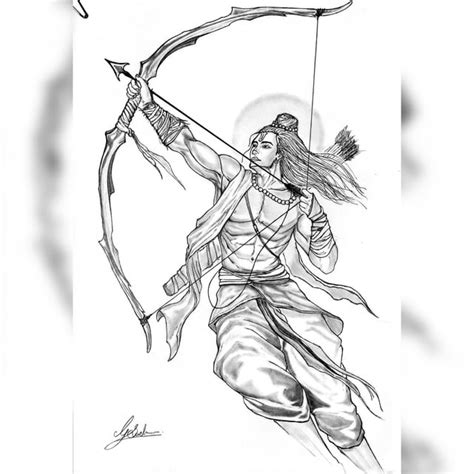 Shree Ram Drawing By Me For More Interesting Artwork Do Follow My