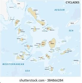 Cyclades Map Stock Vector (Royalty Free) 150585875 | Shutterstock