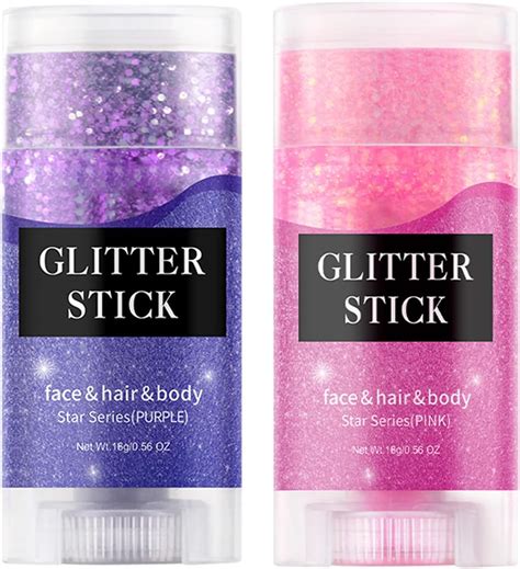 2 Color Face And Body Glitter Stick Singer Concert Music Rave Face Body Sequins