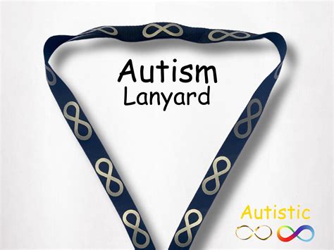 Lanyard Id Holder Autism Adhd Gold Infinity Lanyard Neurodiversity Lanyard Autism Acceptance