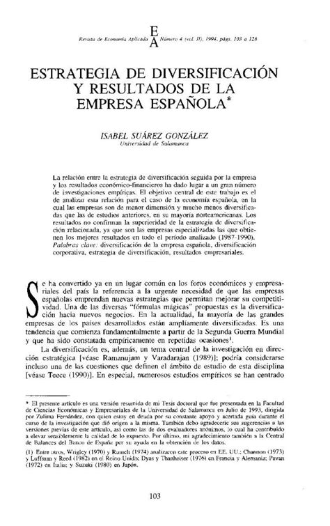 Pdf Estrategia De Diversificaci N Y Resultados De Revecap