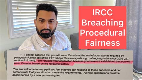 Ircc Breaching Procedural Fairness In Visa Refusal Letters Youtube