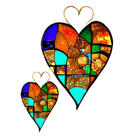 Stained Glass Heart Neural Style Transfer · Creative Fabrica