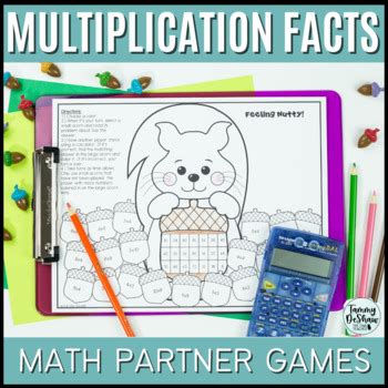 Multiplication Fact Fluency Partner Math Games for Multiplication ...