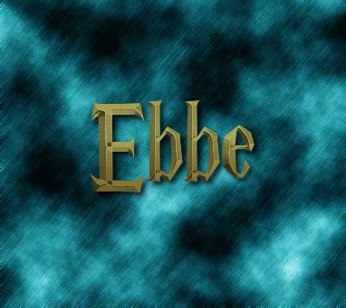 Ebbe Logo | Free Name Design Tool from Flaming Text