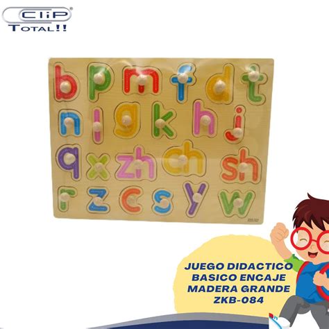 JUEGO DIDACTICO BASICO ENCAJE MADERA GRANDE ZKB 084 Clip Papelería