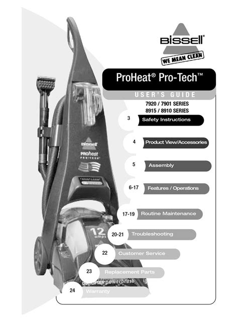 View And Download Bissell Proheat Pro Tech 7920 Series User Manual Online Proheat Pro Tech 7920