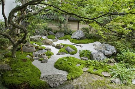 Dry Garden Kyoto Пейзаж японского сада Сад дзен Японский сад