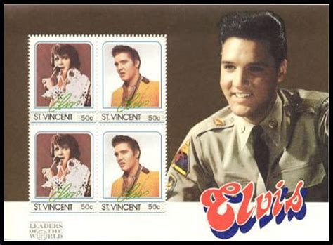 Elvis Presley Set Of 8 Stamps And 4 Souvenir Sheets From St Vincent First Day Covers Online