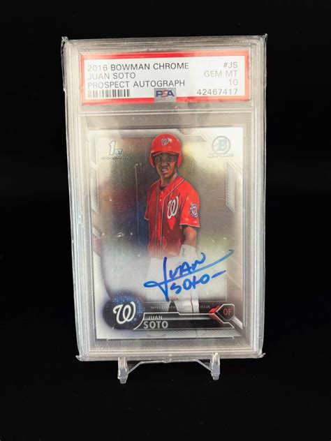 Juan Soto Bowman Chrome Cpa Js Prospect Auto St Price Guide