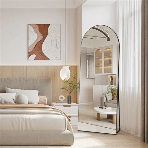 Latitude Run® Alvy Arched Full Length Mirror, Floor Body Mirror, Wall ...