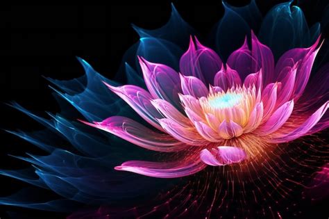 Premium Photo | Beautiful lotus flower on black background