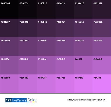 Pantone 19 3438 Tcx Bright Violet 784384 Detailed Color Information And Usage