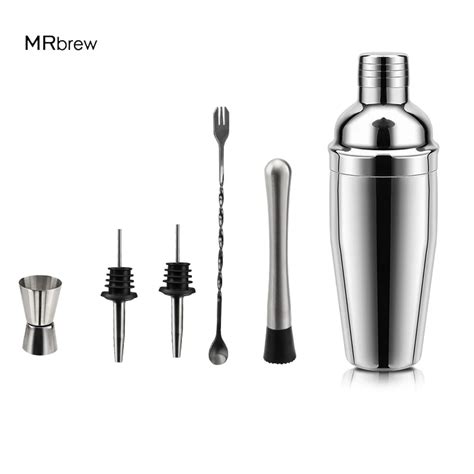 Set Stainless Steel Cocktail Boston Shaker Mixing Cup Drink Bartender