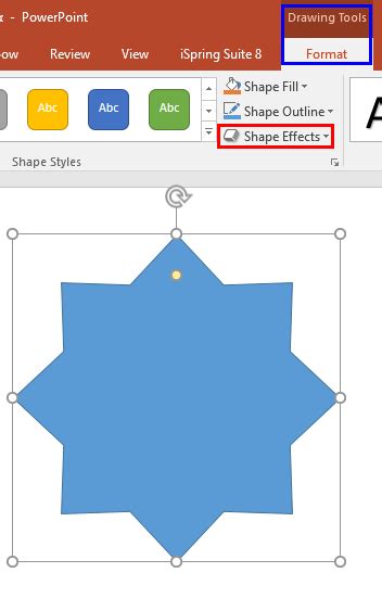 Applying Effects For Shapes In PowerPoint 2016 For Windows