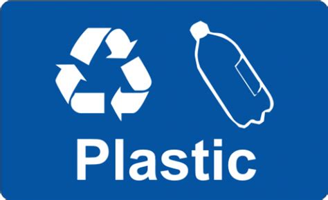 Recycling Sticker - Plastic - Wheelie Rubbish Signs