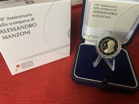 ITALIA 2023 ALESSANDRO Manzoni Moneta 2 Euro Proof Nuova Fior Di Conio