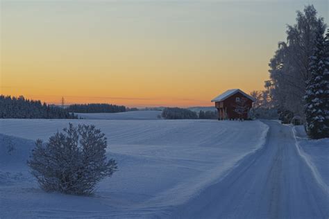 Bildet Natur Fjell Sn Kald Vinter Lett Himmel Soloppgang