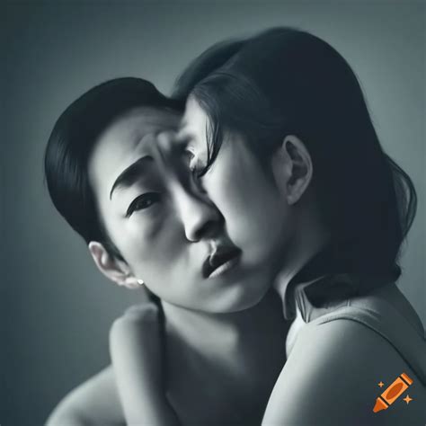 Surreal Image Of Embrace In A Korean Film Noir Thriller On Craiyon