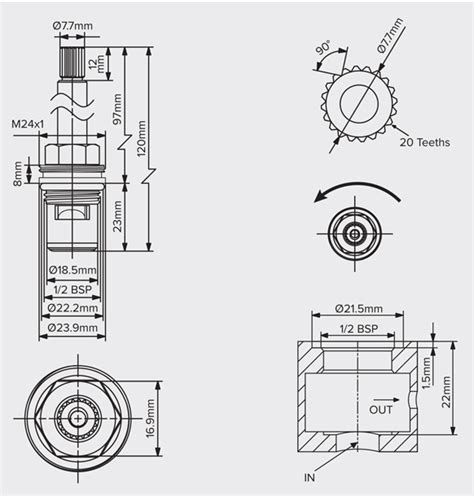 Quarter Turn Concealed Cartridge Yv Yantransh