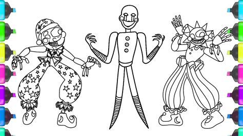 Coloring Pages Five Nights At Freddys Sundrop Moondrop The Puppet