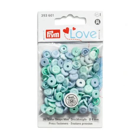 Prym Love Color Snaps Mini Annähoptik mint Stoffe Hemmers