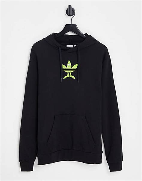 Adidas Originals Graphic Fun Hoodie In Black Asos