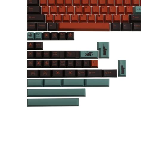 Gmk Clone Copper Keycaps Set Brown Orange Pbt Keysium