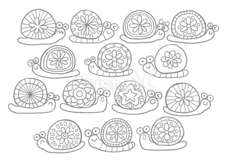 ぬりえ【カタツムリがいっぱい】イラスト - No: 26390886｜無料イラスト・フリー素材なら「イラストAC」