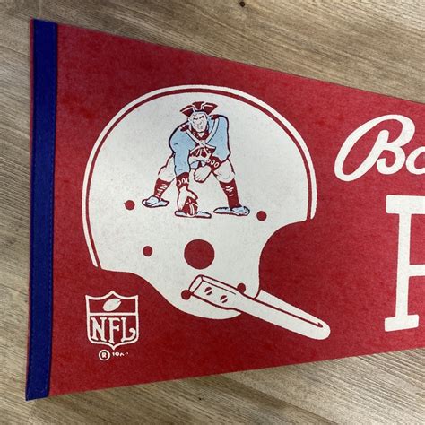 BOSTON PATRIOTS VINTAGE LATE 1960s 1 BAR HELMET NFL FOOTBALL PENNANT ...