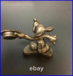 Vtg Disney Mickey Mouse Figurine Hudson Fine Pewter Usa Disney Mickey