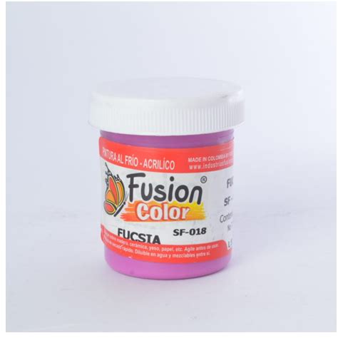 PINTURA AL FRIO FUSION COLOR X60 ML FUCSIA Papeleriaeditorialzapata