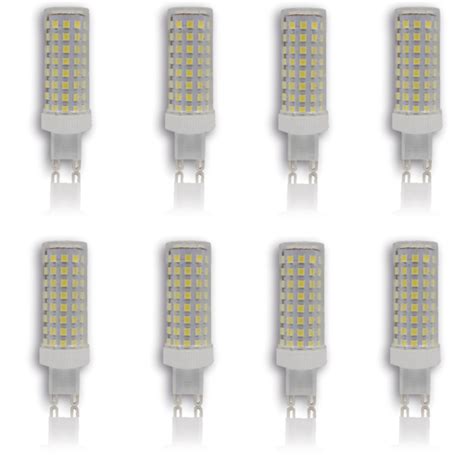 Kit 8 Lampada Led Halopim G9 12w 96 Leds Para Lustre Arandela 110v