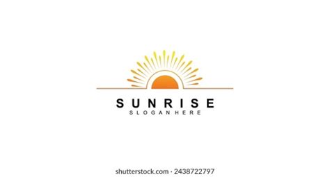 Simple Sunrise Logo Design Unique Concept Stock Vector Royalty Free