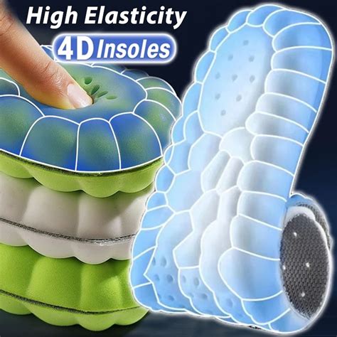 Látex Esporte Palmilhas Soft Alta Elasticidade Sapato 4d Pad Respirável