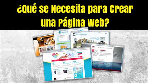 Qué se necesita para Crear una Página Web YouTube