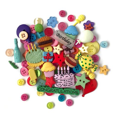 Buttons Galore Value Pack Of Buttons For Crafts And Sewing Celebrate