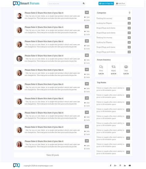Forum HTML Website Template by Smarteye | Codester