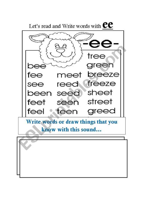 Ee Vowel Combination Practice Esl Worksheet By Rafael Rodriguez