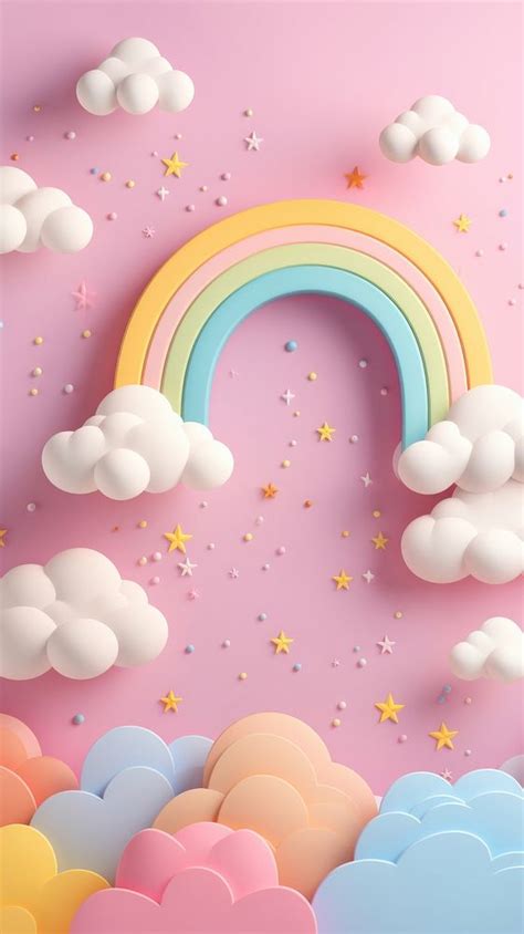 Rainbow clouds backgrounds pink pink | Premium Photo Illustration - rawpixel