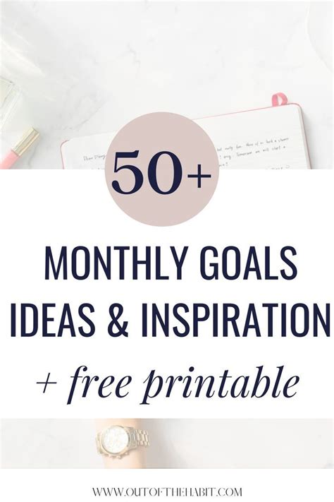 Monthly Goal Ideas For An Intentional Life Out Of The Habit Happy