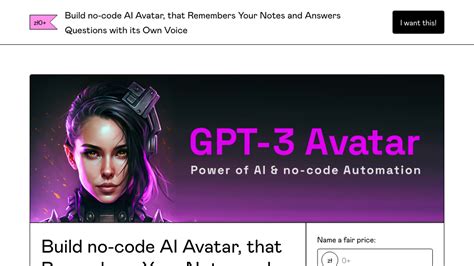 GPT 3 AI Avatar