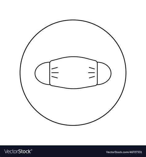 Medical Mask Linear Icon Royalty Free Vector Image