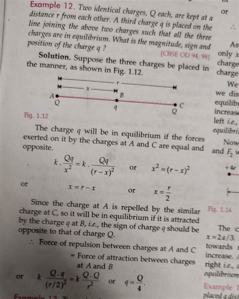 Example Two Identical Charges Q Each Are Kept At A Distance R From